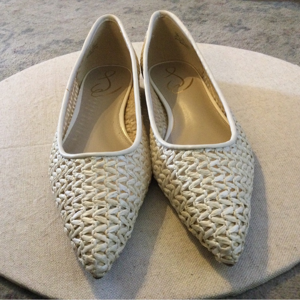 Womens Sam Edelman Flats in Cream and Size 6M